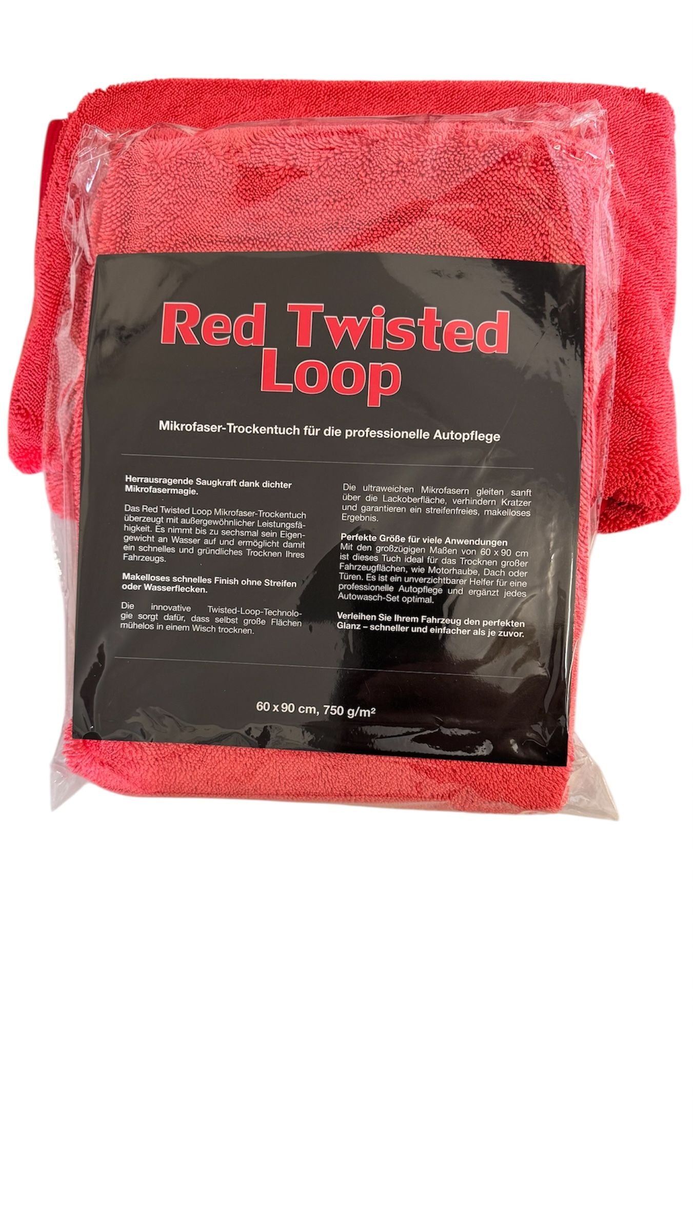 Trocken-Mikrofasertuch INTENSIV RED - Twisted Loop