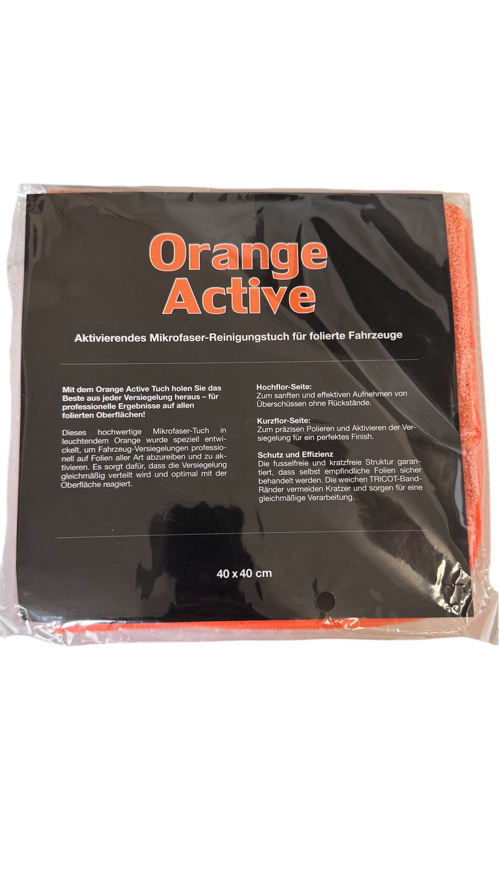 Orange Active Folien-Mikrofasertuch